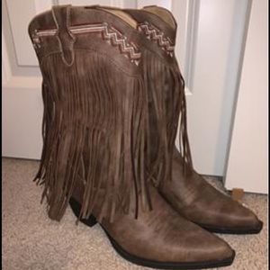 Roper Fringe Cowgirl Boots